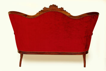 Rückseite des Louis-Philippe Sofas